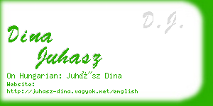 dina juhasz business card